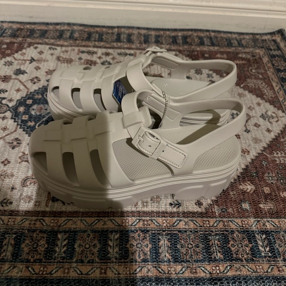 Skechers Womens Platform Wedge Sandals Chunky Block Heeled Adjustable Buckle.sz8 - Picture 6 of 8